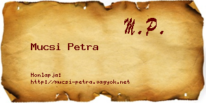 Mucsi Petra névjegykártya